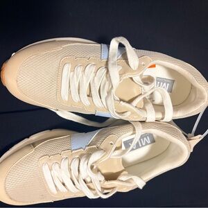 MIA Beige and White Casual Sneakers